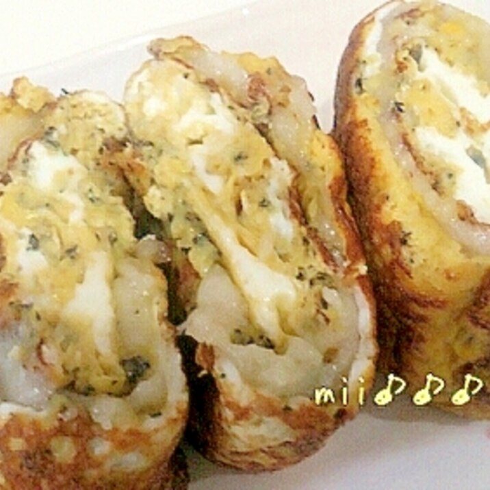 ゆかりとお餅入り卵焼き